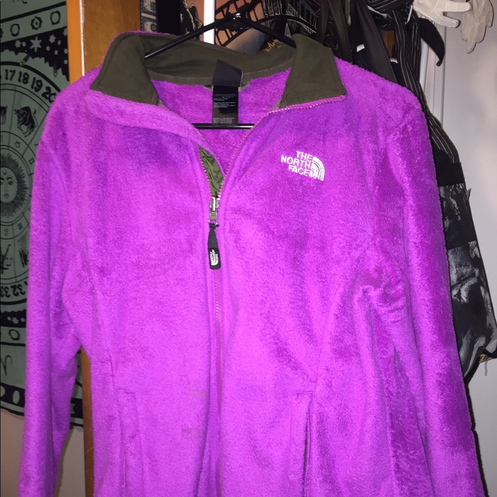 Purplish pink North Face jacket